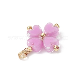 Acrylique avec pendentifs en laiton&nbsp;PALLOY-JF04136-01
