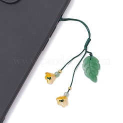 6 stücke 6 arten natürliche grüne aventurin mobile straps&nbsp;HJEW-JM01945