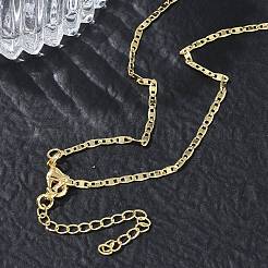Colliers à maillons marins en laiton de 2 mm pour femmes&nbsp;KK-CBA2293-15G