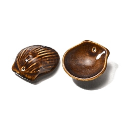 Porzellananhänger in Muschelform&nbsp;PORC-O003-01B-09