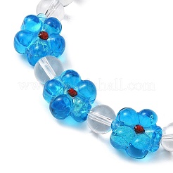 Bracelets extensibles en perles de verre cristal pour femmes&nbsp;BJEW-JB12791-02