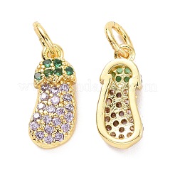 Pendentifs avec zircon cubiques à micro-pavés en laiton&nbsp;ZIRC-A023-01LG