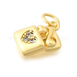 Ottone micro spianare pendenti zirconi&nbsp;KK-V007-005G-02