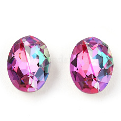 Bricolage dos pointu k9 cabochons de strass en verre&nbsp;RGLA-T054-6x8mm-209LS