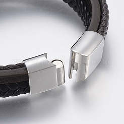 Lederband Multi-Strang-Armbänder&nbsp;BJEW-F325-14P
