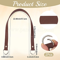 2 Stück Verlängerung für Handtaschenriemen aus PU-Leder&nbsp;DIY-CL0001-89B