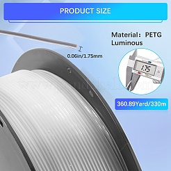 330 m leuchtendes PETG-Filament für 3D-Drucker&nbsp;OCOR-WH0071-94A