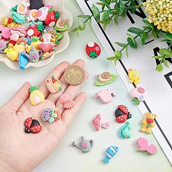 48pcs 16 cabochons en résine de style&nbsp;CRES-CA0001-14