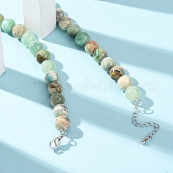 Collane con perline rotonde di diaspro verde naturale da 10 mm&nbsp;GG-CBAA808-02P-C
