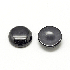 Synthetische schwarze Steincabochons&nbsp;G-R416-8mm-46-1