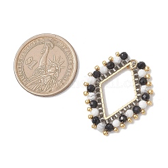 Anhänger aus natürlichem Howlith und schwarzem Onyx (gefärbt und erhitzt)&nbsp;PALLOY-MZ01167-01