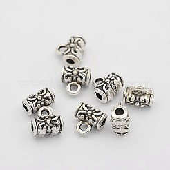 Säule aus Legierung im tibetischen Stil mit geschnitzten Blumenbügelperlen&nbsp;TIBEB-O004-50