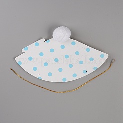 Chapeaux de fête à pompons en papier&nbsp;AJEW-WH0223-07B