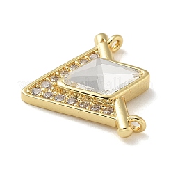 Messing micro pave klare zirkonia anhänger&nbsp;KK-U046-09G
