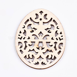 Ungefärbte natürliche Holzanhänger&nbsp;WOOD-S058-006