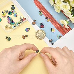 30 pieza de 3 estilos de accesorios para aretes de acero inoxidable 304 con revestimiento iónico (IP)&nbsp;STAS-UN0027-96