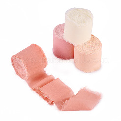4 Rolle ausgefranstes Polyesterband in 4 Farben&nbsp;OCOR-TA0002-87B