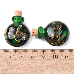Lampwork handmade pendenti bottiglia di profumo&nbsp;LAMP-H072-01