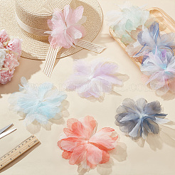 10 Stück 10 Farben Organza Blumenornament Zubehör&nbsp;DIY-FG0006-45