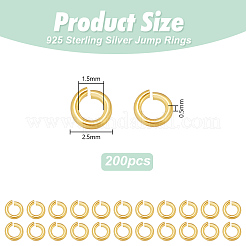 200 pz 925 anelli di salto aperti in argento sterling&nbsp;FIND-PH0025-79