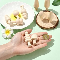 20 Stück 10 Stile unbehandelte Holzpilz-Ornamente&nbsp;WOOD-CJ0002-54