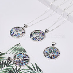 Colgantes de concha de paua de imitación de resina / concha de abulón&nbsp;RESI-S376-24