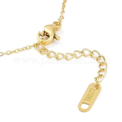 Braccialetti con maglie a forma di cuore e nodo in acciaio inossidabile placcato ionico (ip) 304 per donna&nbsp;BJEW-K254-03G