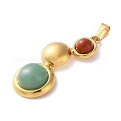 Pendenti in diaspro rosso naturale e avventurina verde naturale&nbsp;STAS-C120-12G-10