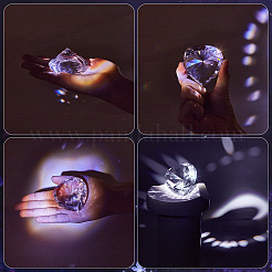 Ornements en forme de cœur en strass de verre K9&nbsp;DJEW-WH20001-06A