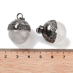 Anhänger mit Kugeln aus natürlichem Quarzkristall&nbsp;G-Q163-07AS-05