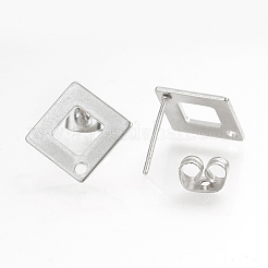 Anlaufgeschützte Ohrstecker-Beschläge aus Edelstahl 304&nbsp;STAS-Q223-07A