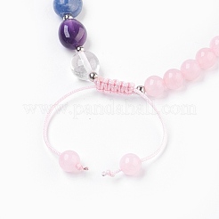 Bracelets réglables de perles tressées avec cordon en nylon&nbsp;BJEW-F346-B02