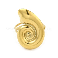 Anello polsino aperto a spirale in acciaio inossidabile 304 con placcatura ionica (ip) per donna&nbsp;RJEW-C083-04G