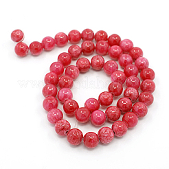 Chapelets de perles en jade naturelle teinte&nbsp;G-D434-4mm-08-1