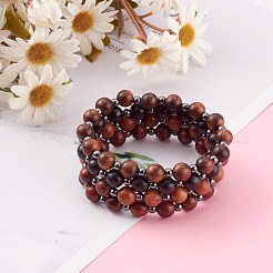 Set di braccialetti elastici con perline in legno naturale&nbsp;BJEW-JB05999