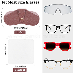 Étui à lunettes en cuir synthétique&nbsp;AJEW-CN0003-59B