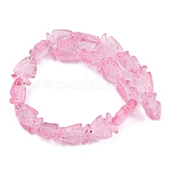 Perles de verre émaillées transparentes&nbsp;LAMP-U004-06R