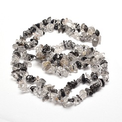 Natur Rutilquarz Chip Bead Stränge&nbsp;G-M205-57