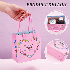 Cuore fiore grazie stampato carta regalo borse tote per la conservazione per matrimoni festa regalo borse&nbsp;ABAG-WH0038-77A
