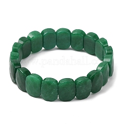 Pulseras elásticas unisex con cuentas de jade blanco natural teñido&nbsp;G-K303-01K-03
