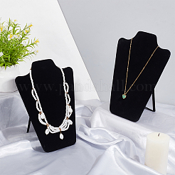 Halskettenständer aus Samt mit Papierbüste&nbsp;NDIS-WH0016-08