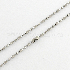 Fabrication de colliers à chaîne à billes en acier inoxydable 304 résistant au ternissement&nbsp;NJEW-R225-03