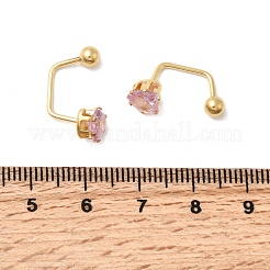 Boucles d'oreilles à tige en forme de cœur en acier inoxydable 304&nbsp;EJEW-F396-04C-G