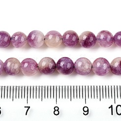 Teñidos naturales blancas abalorios de jade hebras&nbsp;G-T138-6mm-210-7