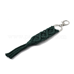 Pendentifs décoratifs en fil de nylon macramé faits à la main&nbsp;HJEW-P019-05P-07