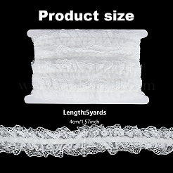 5 Yards mehrlagiges Nylon-Plissee-Blumenspitzenband&nbsp;OCOR-HY0002-21