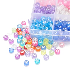 600pcs 12 Farben transparente Acrylperlen&nbsp;TACR-YW0001-34