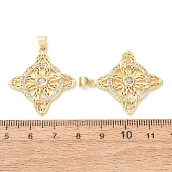 Pendentifs en laiton zircon cubique transparent&nbsp;CU-G606-01G