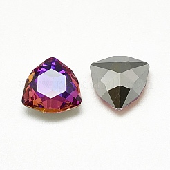 Bricolage dos pointu k9 cabochons de strass en verre&nbsp;RGLA-T071-12mm-001VB