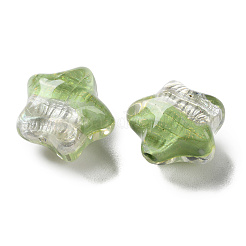 Perles acryliques transparentes de couleur dégradée dessinées à la main&nbsp;TACR-P012-01B-04